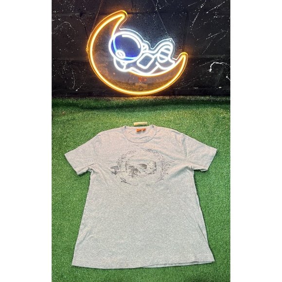 Hugo Boss Mens Gray Skull Graphic short sleeve T-shirt  Size XL Tee Shirt Preppy - Picture 1 of 8